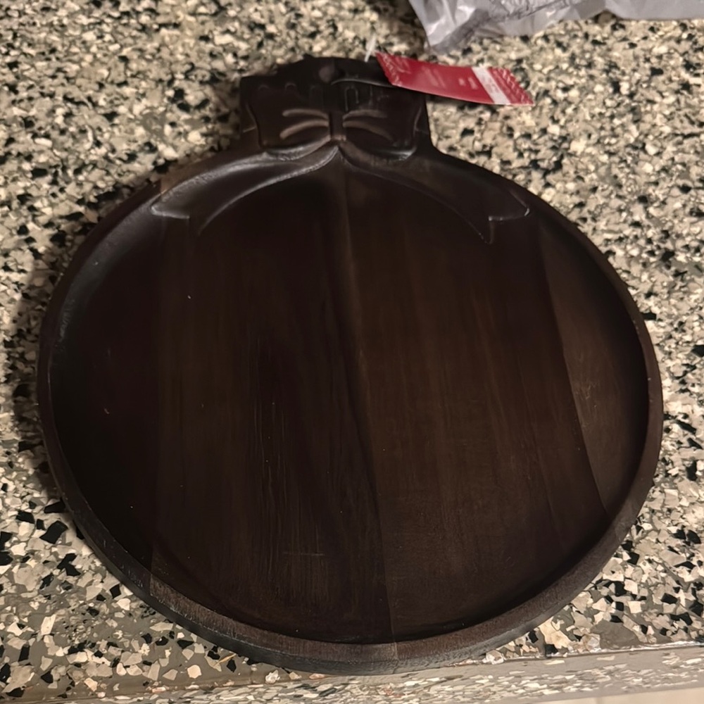 Dark Wood bow Serving Tray